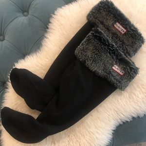 HUNTER Fur Boot Socks